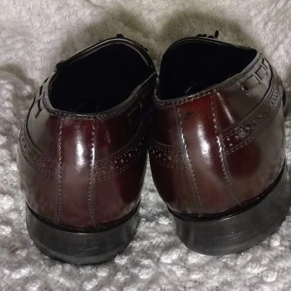 Men\'s Wingtip tassel oxblood brogue leather loafer